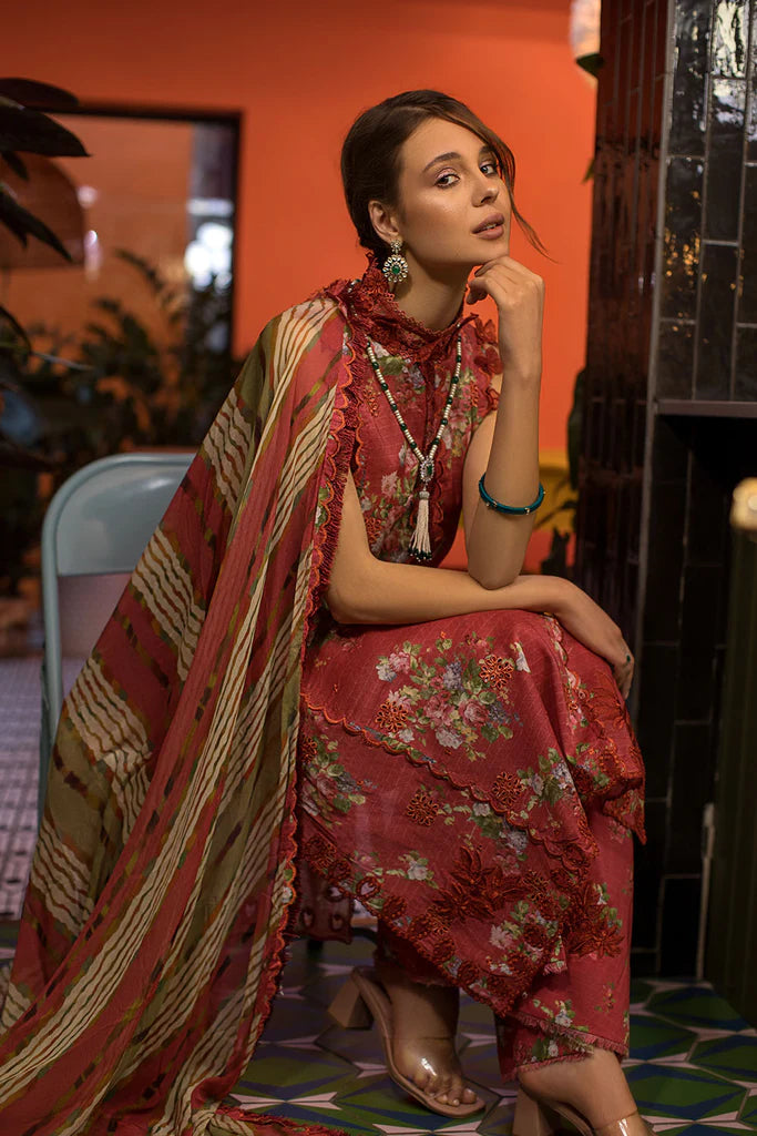 Vital By Sobia Nazir Stitched 3 Piece Embroidered Lawn Suit SN24V 5B - Eid Summer Collection