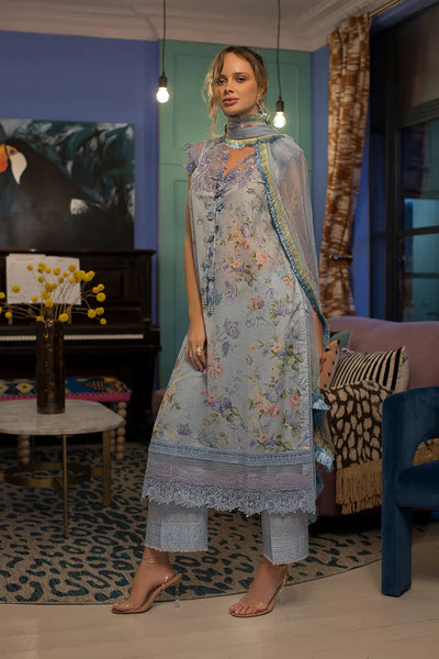 Vital By Sobia Nazir Stitched 3 Piece Embroidered Lawn Suit SN24V 6A - Eid Summer Collection