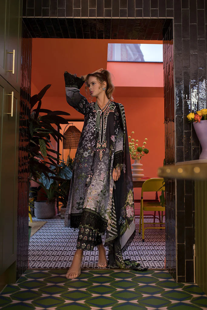 Vital By Sobia Nazir Stitched 3 Piece Embroidered Lawn Suit SN24V 7B - Eid Summer Collection