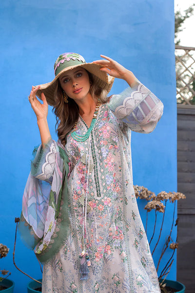 Vital By Sobia Nazir Stitched 3 Piece Embroidered Lawn Suit SN24V 8A - Eid Summer Collection