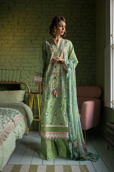 Vital By Sobia Nazir Stitched 3 Piece Embroidered Lawn Suit SN24V 8B - Eid Summer Collection