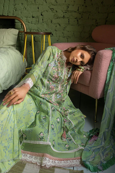 Vital By Sobia Nazir Stitched 3 Piece Embroidered Lawn Suit SN24V 8B - Eid Summer Collection